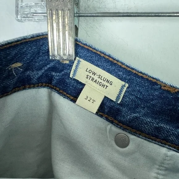 NWT Madewell Tall Low-Slung Straight Jeans Palmina Wash Size 32T 32 TALL NEW - Picture 10 of 12